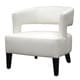 Lemoray Off-white Bonded Leather Modern Club Chair - Bed Bath & Beyond ...