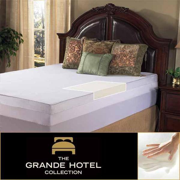 Grande Hotel Collection 4-inch Twin/ Full-size Memory Foam Mattress Topper with Egyptian Cotton Cover