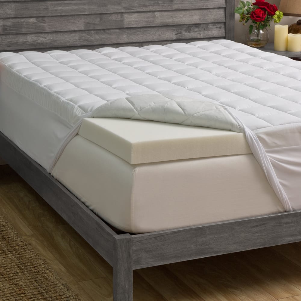 Grande Hotel Collection 1.5 inch Fiber and 4-inch Memory Foam Mattress Topper