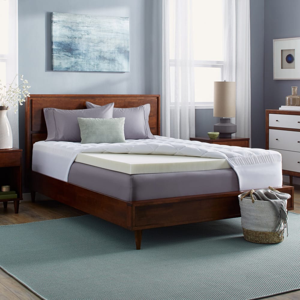 Slumber Solutions 3-inch Memory Foam and 1.5-inch Fiber Mattress Topper
