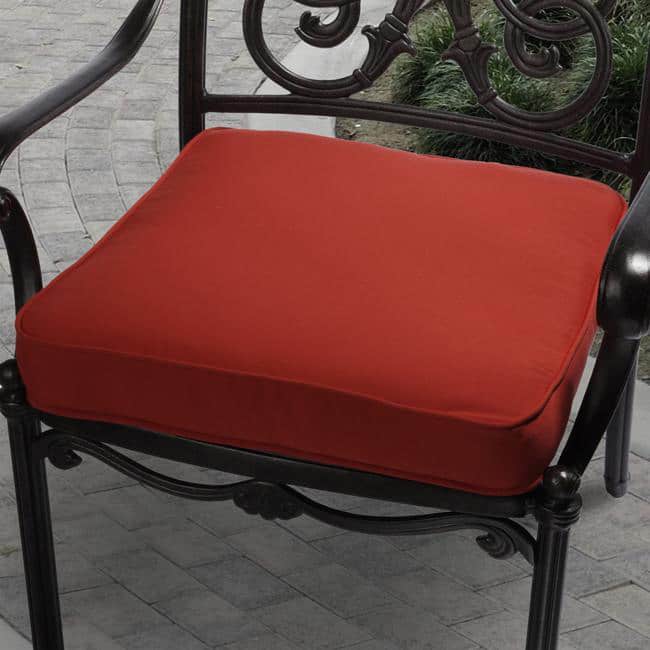Clara 19-inch Outdoor Red Cushion Made with Sunbrella - red
