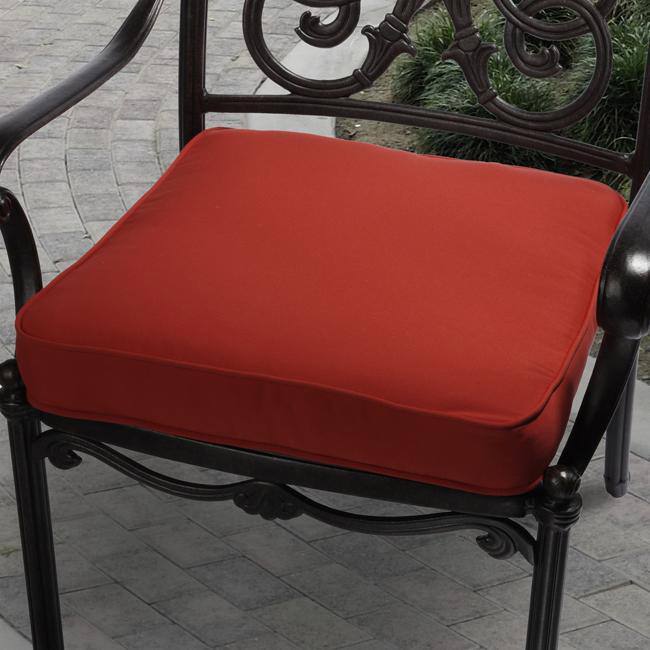 Clara 19-inch Outdoor Red Cushion Made with Sunbrella