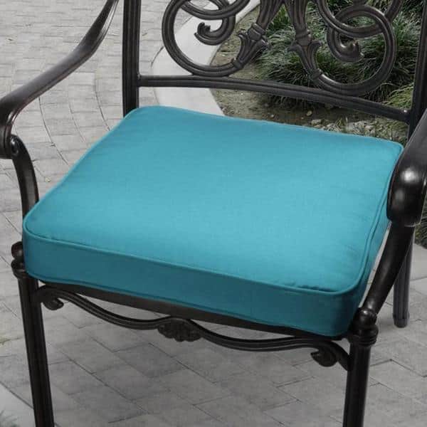 Clara 19-inch Indoor/ Outdoor Teal Blue Cushion made with Sunbrella Fabric