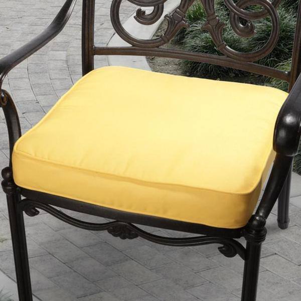 Shop Clara 20 Inch Indoor Outdoor Sunflower Yellow Cushion Made With Sunbrella On Sale Overstock 5903081