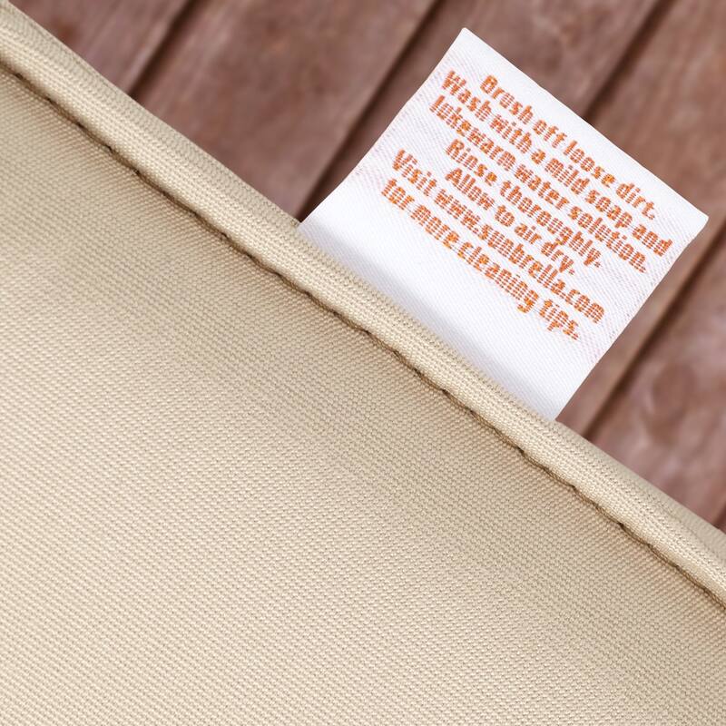 Sorra Home Clara 48-inch Indoor/ Outdoor Brown/ Black Stripe Bench Cushion made with Sunbrella