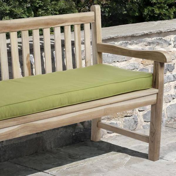 Sorra Home Clara Outdoor Green Bench Cushion Made with Sunbrella