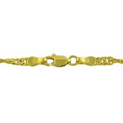 Fremada 14k Yellow Gold 10 inch Singapore Chain Anklet Fremada Anklets