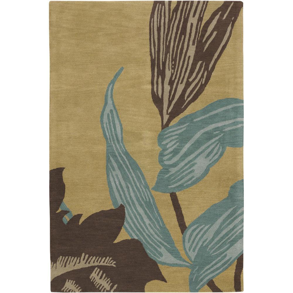 Hand tufted Modern Mandara New Zealand Wool Area Rug (79 X 106)