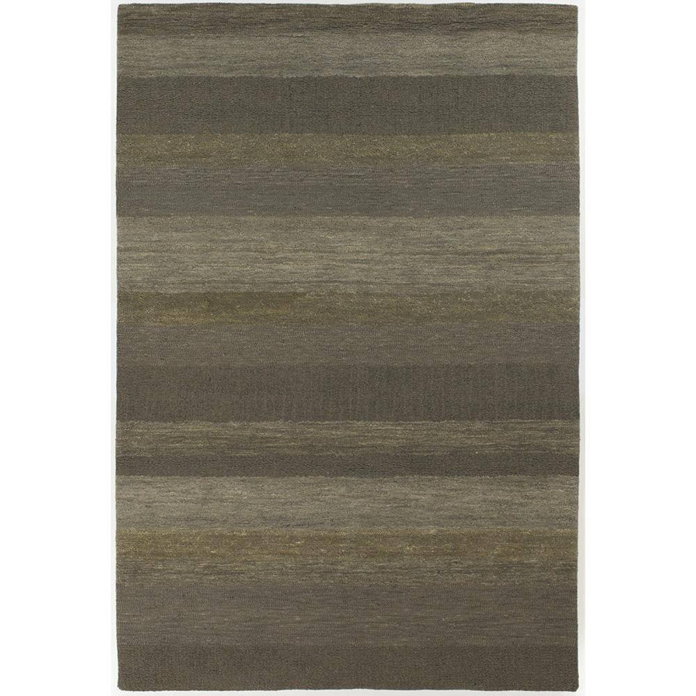 Artist's Loom Hand-tufted Casual Stripes Wool Rug (4'x6') - 4' x 6'
