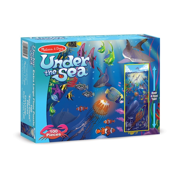 Melissa & Doug Under the Sea 100-piece Floor Puzzle - 13615517 ...