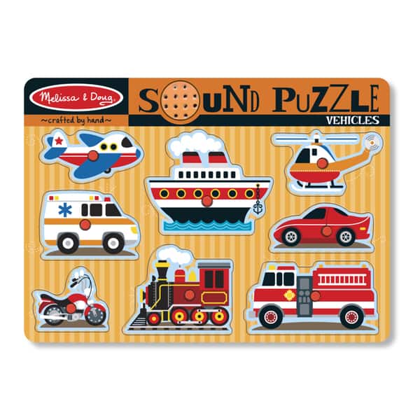 slide 2 of 2, Melissa & Doug Vehicles Sound Puzzle, 8 Pieces - Multi