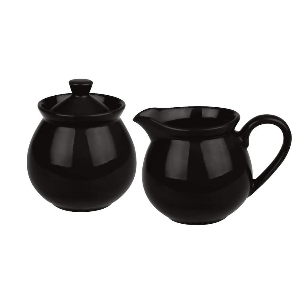Waechtersbach Fun Factory Black Creamer and Sugar Set