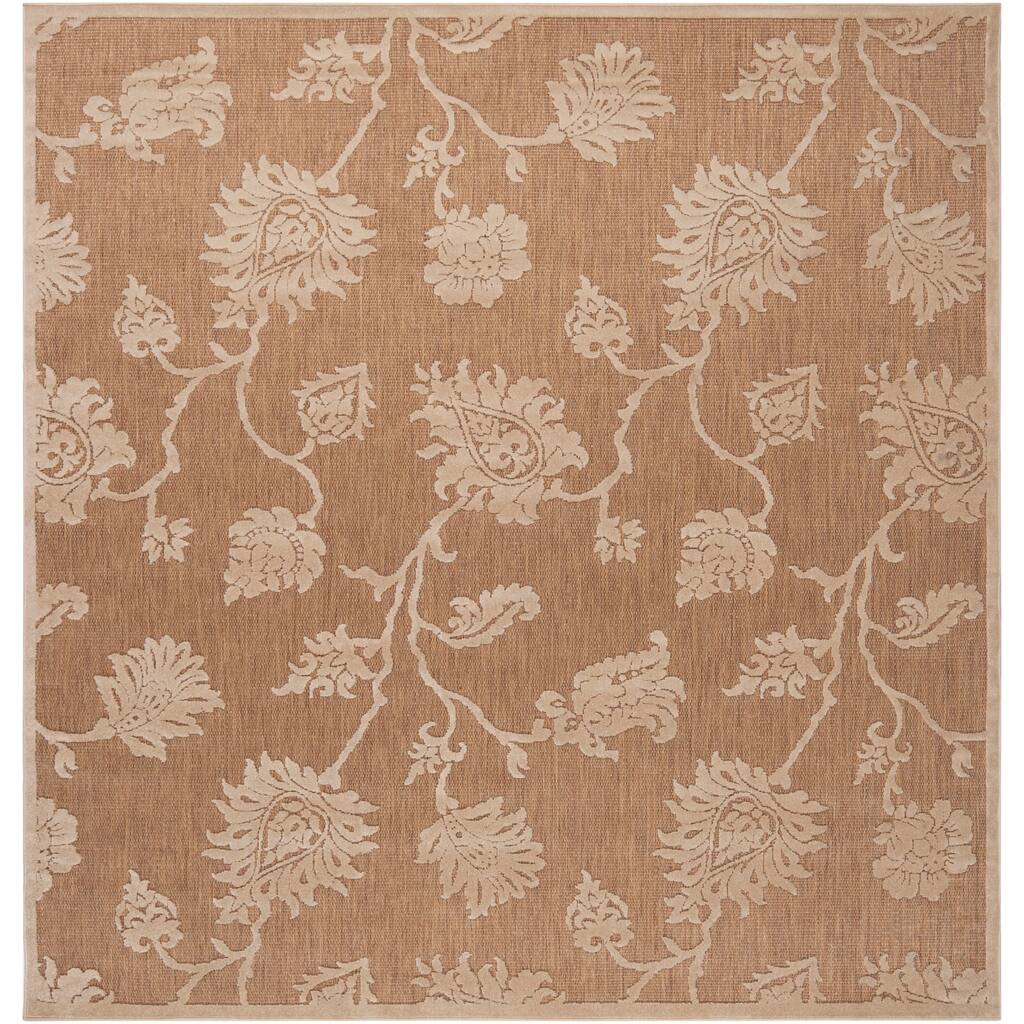 Woven Brookline Indoor/Outdoor Floral Area Rug - 7'6" Square/Surplus