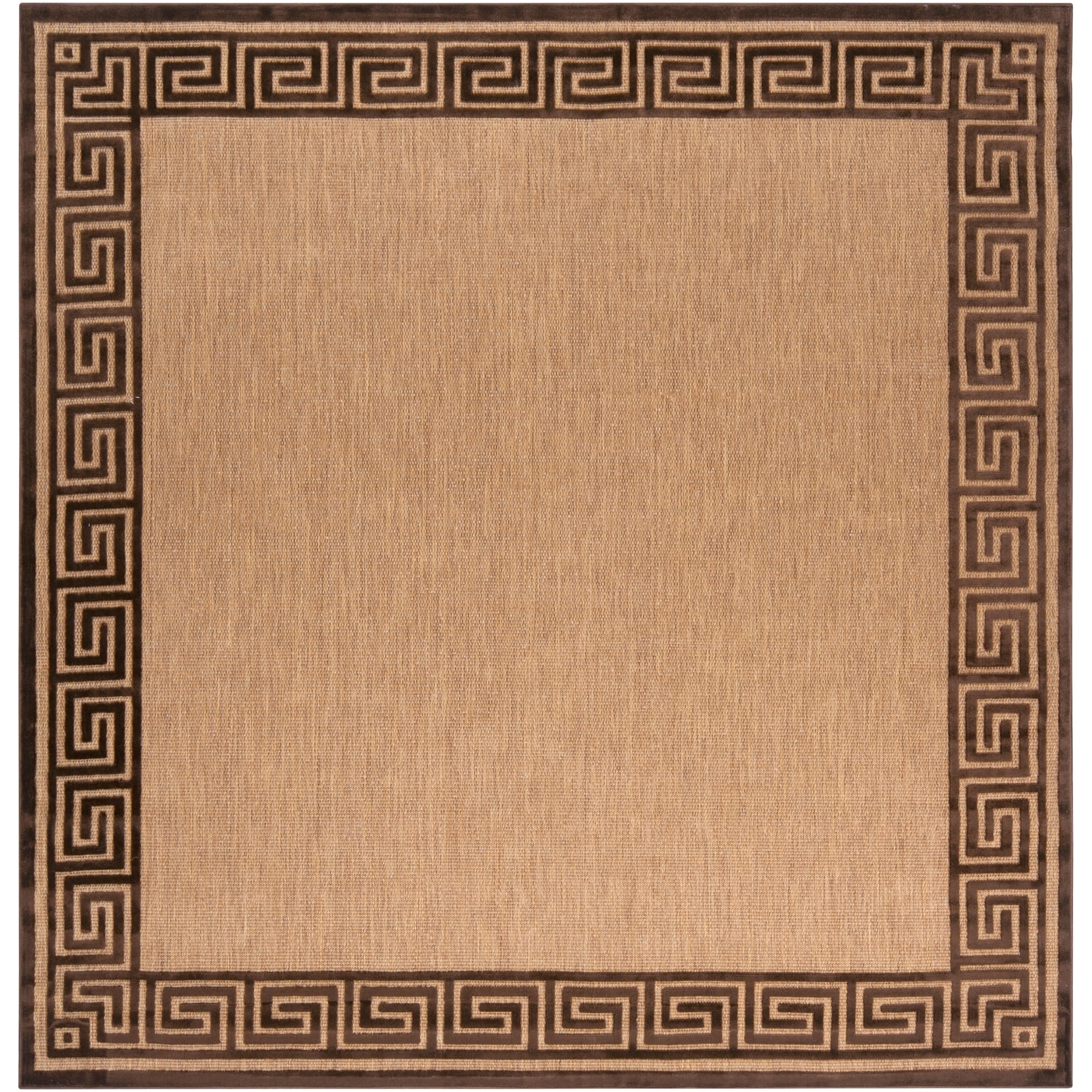 Woven Newbury Indoor/outdoor Geo Border Rug (76 Square)