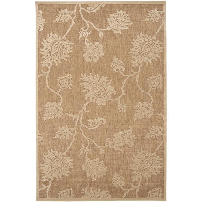 Copper Grove Bienville Woven Indoor/ Outdoor Floral Rug - 5' x 7' - 5' x 7'6" - 5' x 7'6" - Khaki