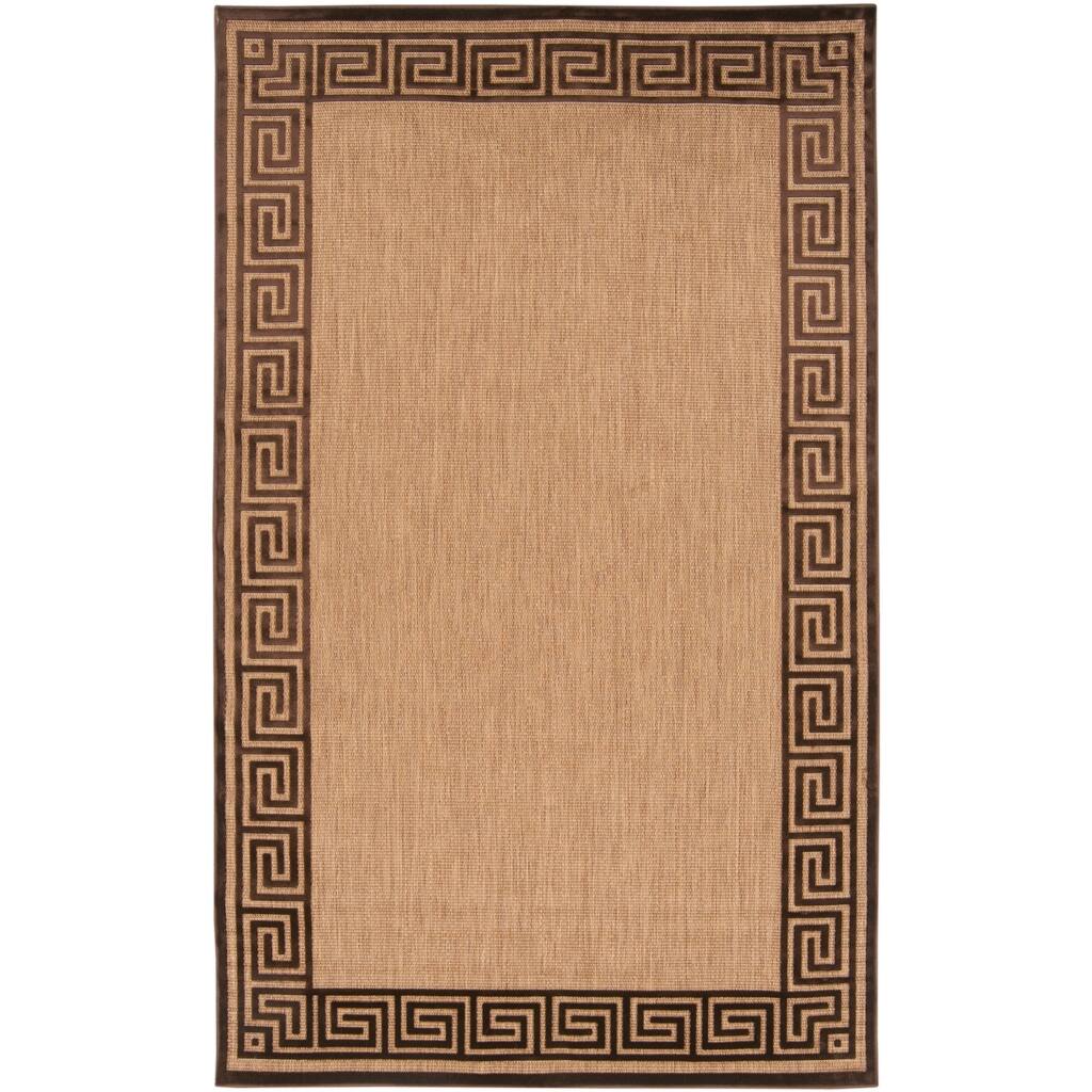 Woven Newbury Indoor/Outdoor Geo Border Area Rug - 5' x 7'6"/Surplus