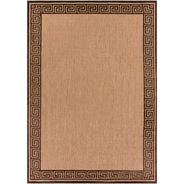 Woven Newbury Indoor/Outdoor Geo Border Area Rug - 8'8 x 12'