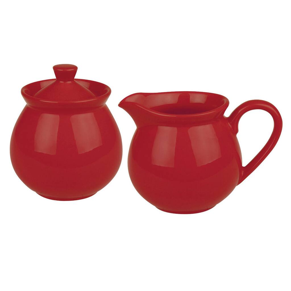Waechtersbach Fun Factory Red Creamer and Sugar Set