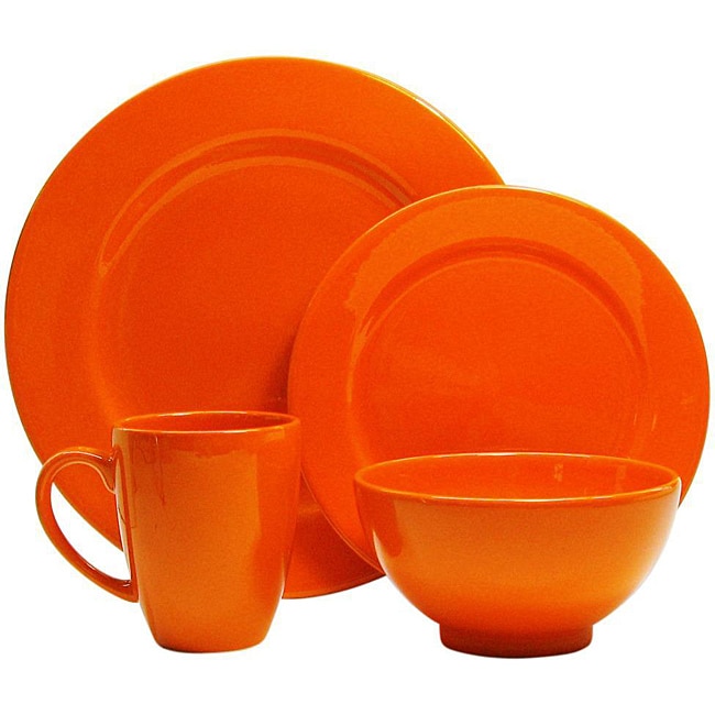 Waechtersbach Fun Factory Orange 4 piece Place Setting