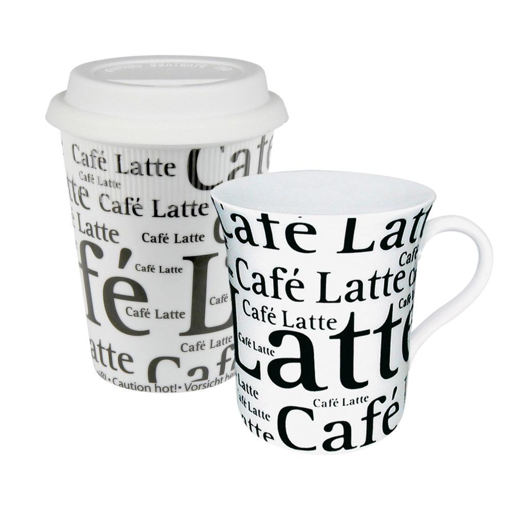 glass cafe latte mugs Go Coffee White Cafe Mug Konitz (Set Latte Writing Stay/Coffee to to