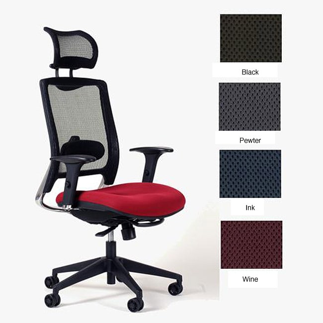 Ergocraft Eco7.5 Upholstered Airmesh Fabric Seat Headrest Mesh Chair