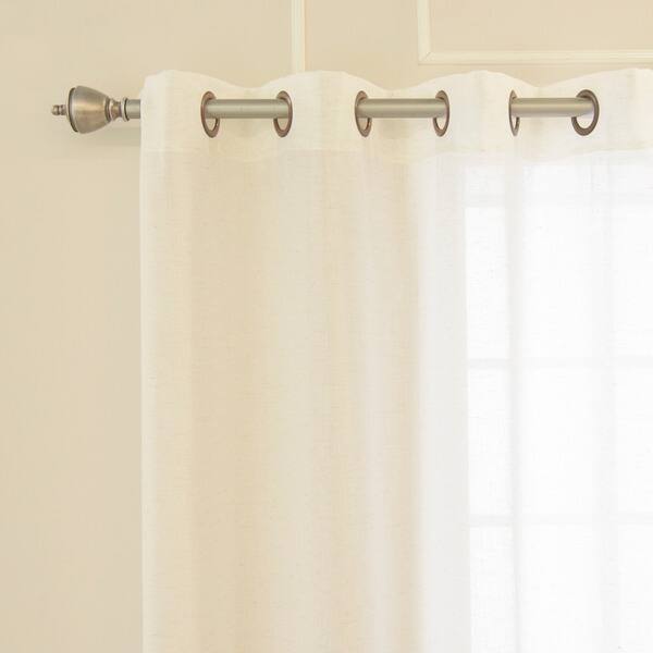 Shop Aurora Home Faux Linen Grommet 84 Inch Curtains 50 X 84