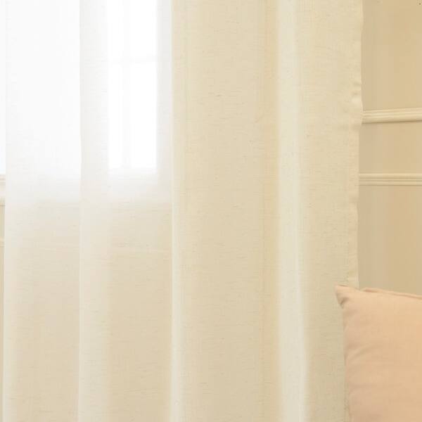 Shop Aurora Home Faux Linen Grommet 84 Inch Curtains 50 X 84