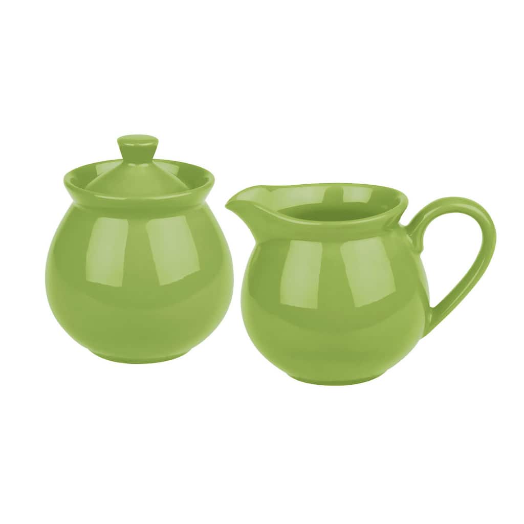 Waechtersbach Fun Factory Green Apple Creamer and Sugar Set