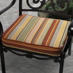 Kate Orange Stripe Outdoor Cushion with P. Kaufmann Fabric Outdoor Cushions & Pillows