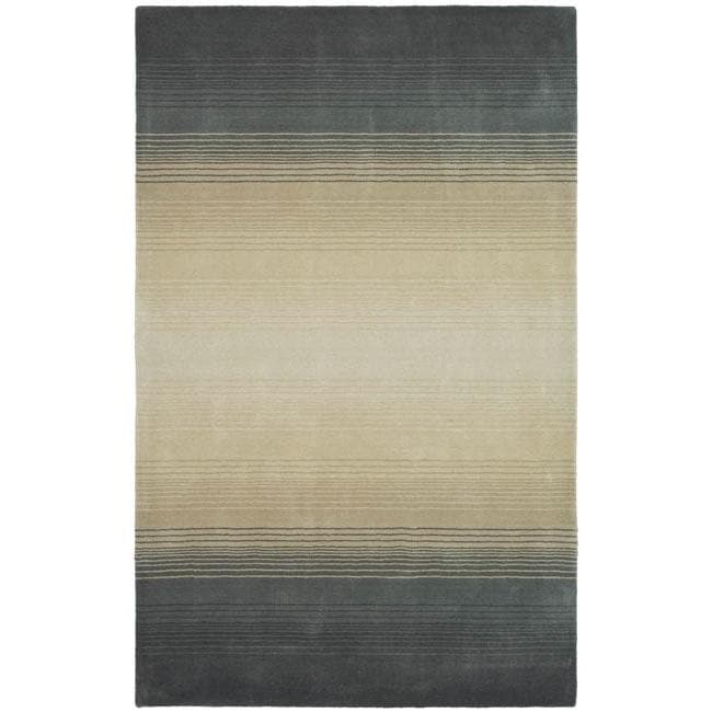 Martha Stewart by Safavieh Ombre Gradient Pewter/ Grey Wool Rug 8' x