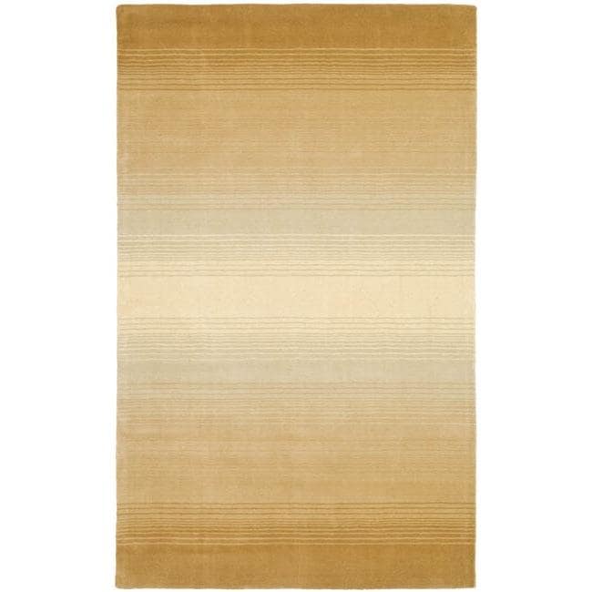 Martha Stewart Ombre Gradient Gold Wool Rug (4 X 6)