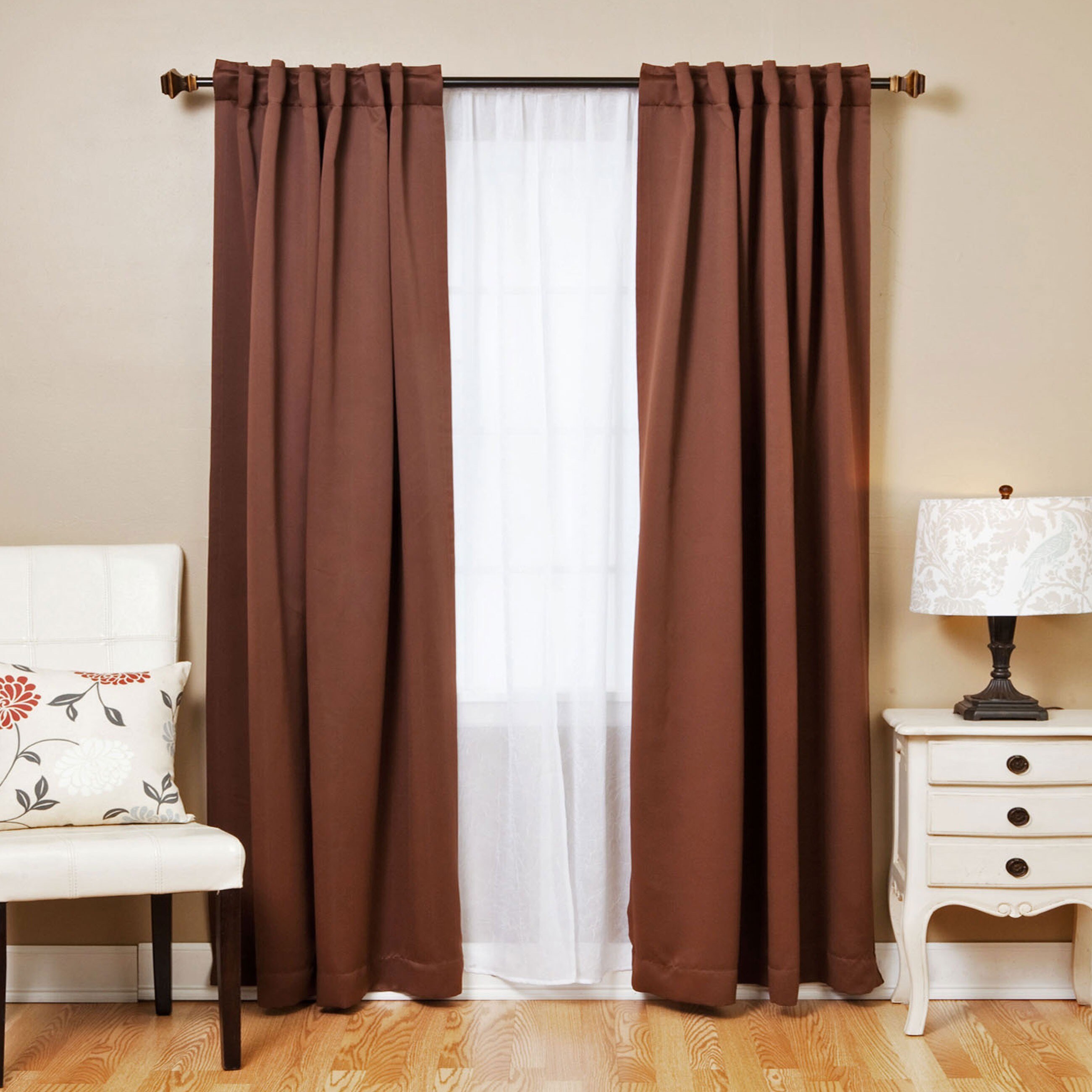 Shop Aurora Home Mix And Match Blackout With Crushed Voile Sheer 4