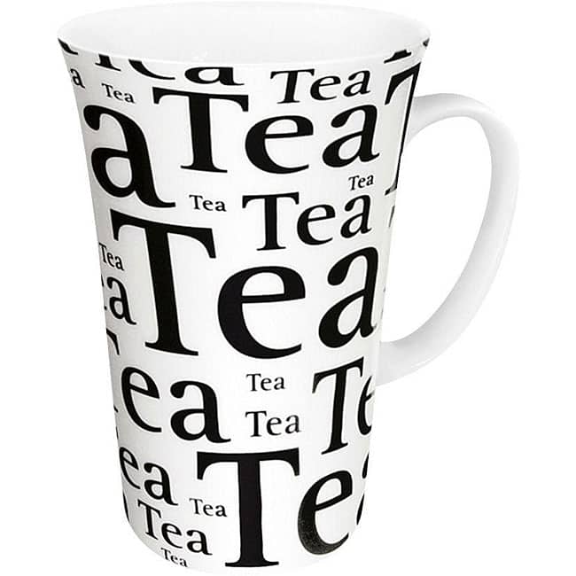 Konitz Writing On White Mega Mugs (Set of 4)