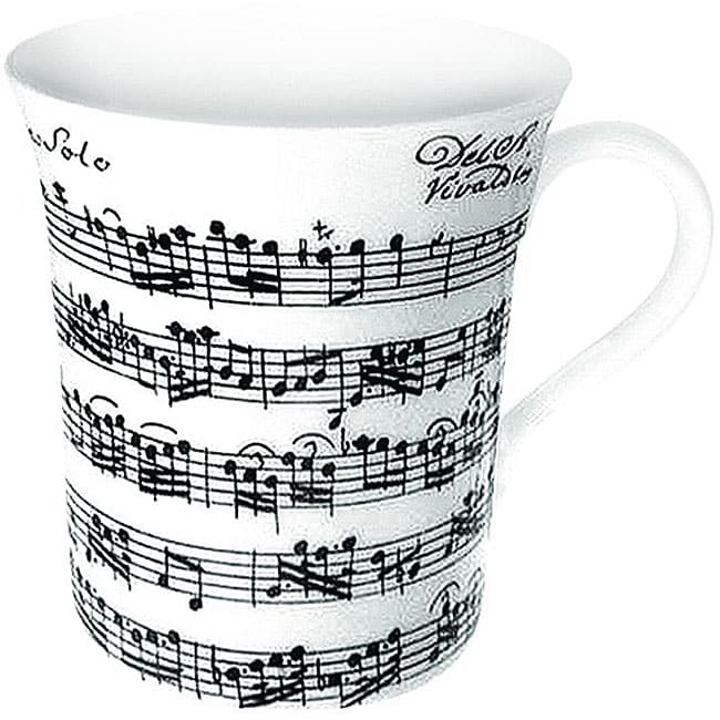 Konitz Vivaldi Libretto White Mugs (set Of 4)