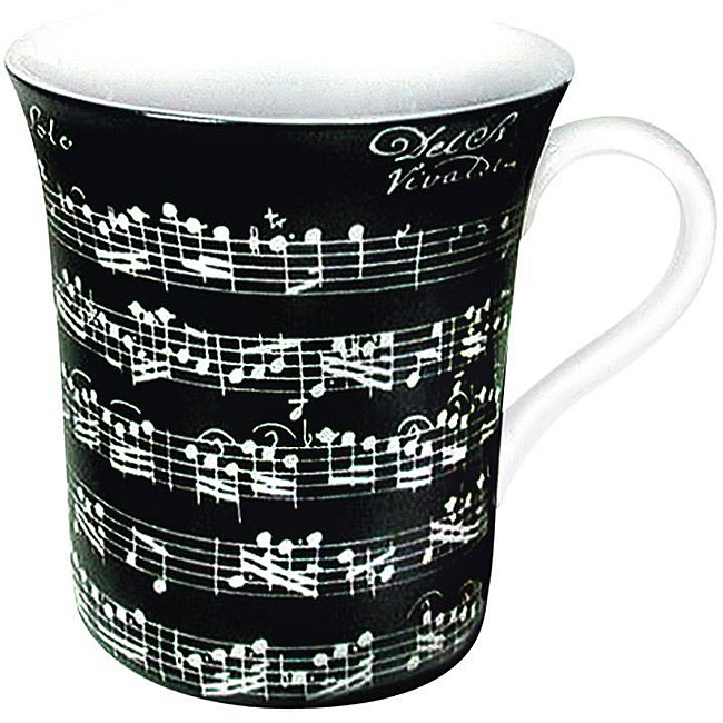 Konitz Vivaldi Libretto Black Mugs (set Of 4)