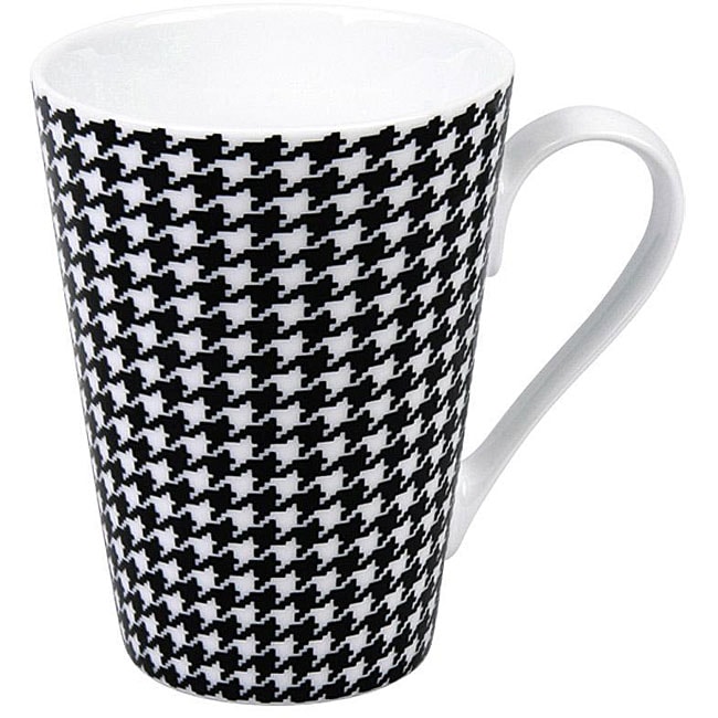 Konitz Escapada Hounds Tooth Mugs (set Of 4)