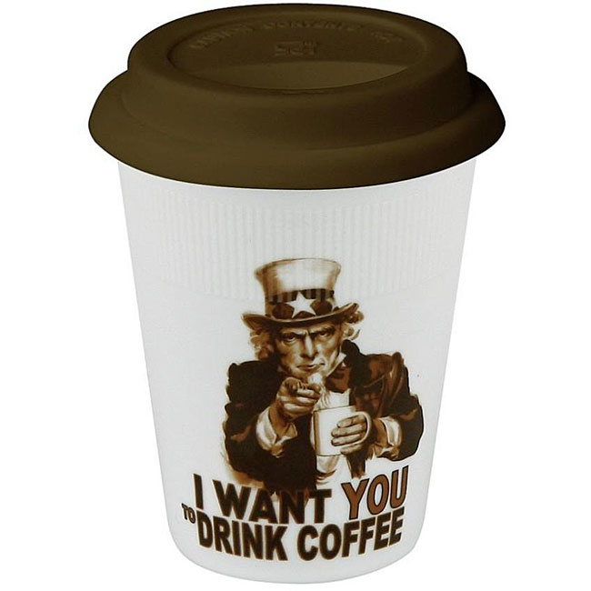 Konitz Drink Coffee Uncle Sam Travel Mugs (set Of 4)