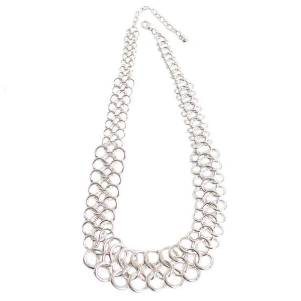NEXTE Jewelry Silvertone Triple Row 'O' Chain Necklace NEXTE Jewelry Fashion Necklaces