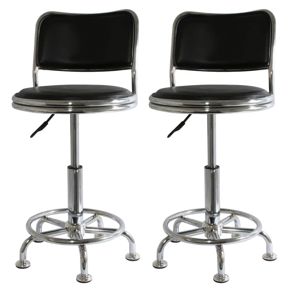 Black Shop Bar Stools (Set of 2)