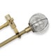 preview thumbnail 2 of 3, Pinnacle Adjustable Double Curtain Rod Set with Cracked Glass Finial