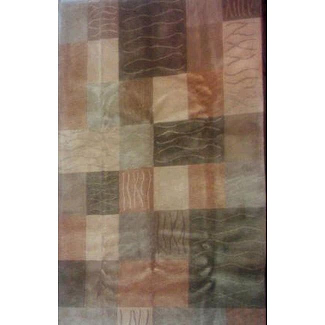 Hand knotted Moments Green Wool Rug (6 X 9) (Green Secondary Colors Brown, goldPattern GeometricTip We recommend the use of a non skid pad to keep the rug in place on smooth surfaces.All rug sizes are approximate. Due to the difference of monitor color