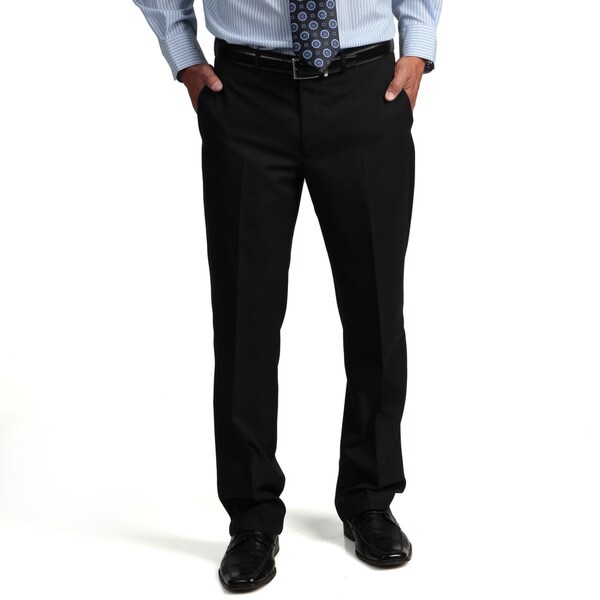 Kenneth Cole Reaction Men's Slim-Fit Navy Mini-Stripe Flat-Front Suit ...