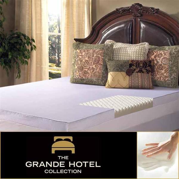 Grande Hotel Collection Comfort Loft 3 inch Memory Foam Mattress Topper with Cover Grande Hotel Collection Memory Foam Mattress Toppers