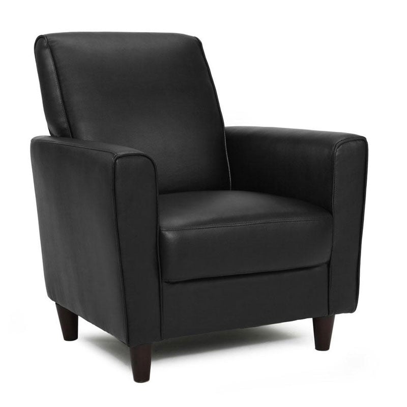 Enzo Black Faux Leather Accent Chair