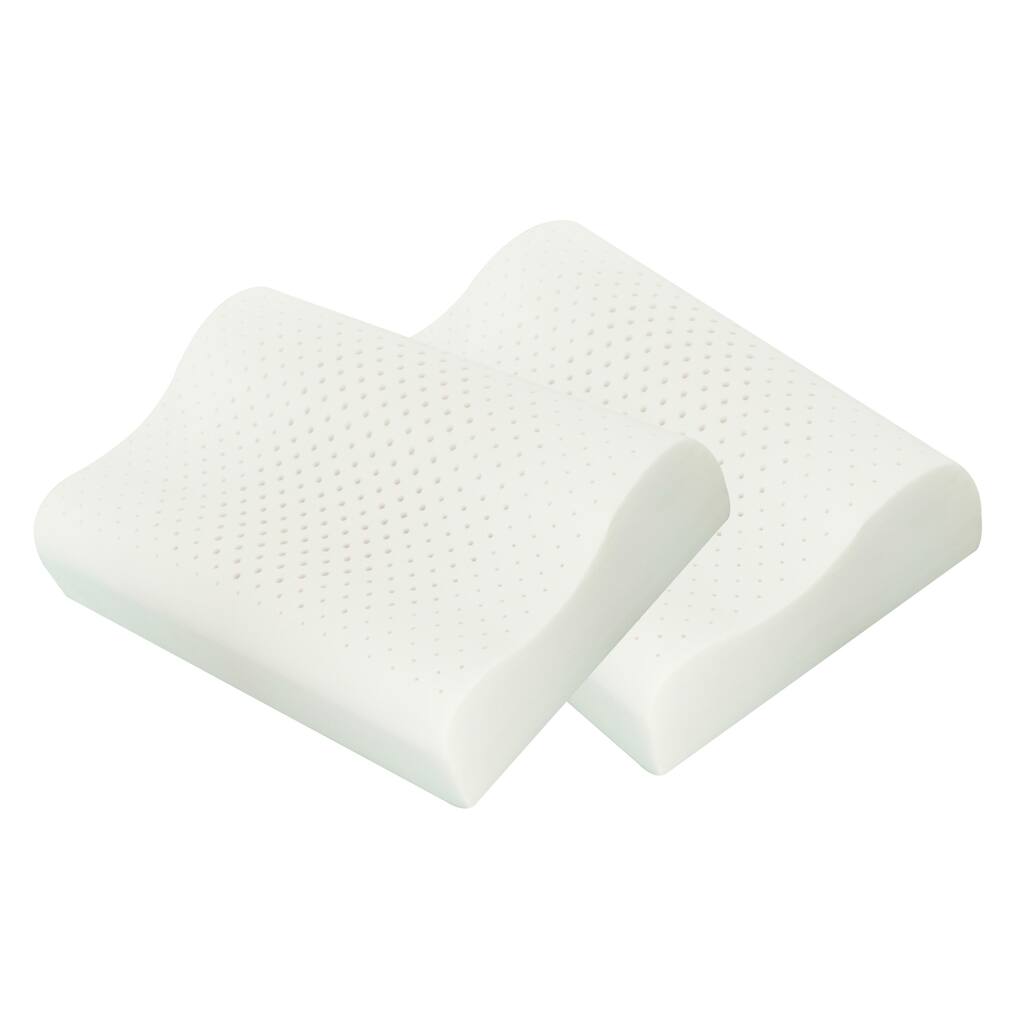 Splendorest Contour Ventilated Molded Memory Foam Pillows (Set of 2)