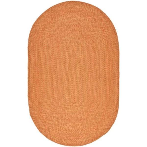 Safavieh Hand Woven Reversible Peach Yellow Braided Rug 8 X 10 Safavieh Hand Woven Reversible Peach Yellow Braided Rug 8 X 10