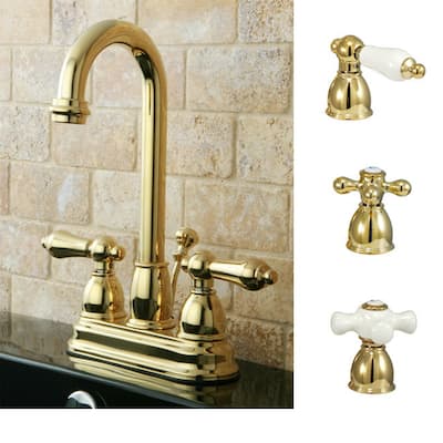 Kingston Brass Polished Brass High Arc Bathroom Faucet