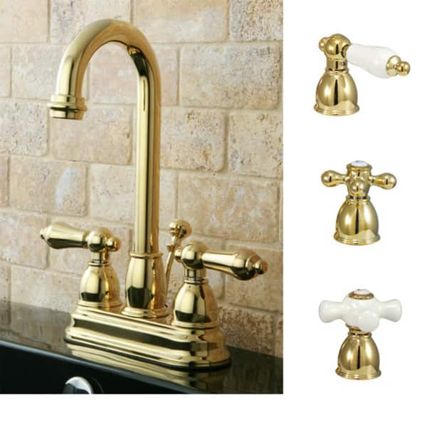 Polished Brass High Arc Bathroom Faucet