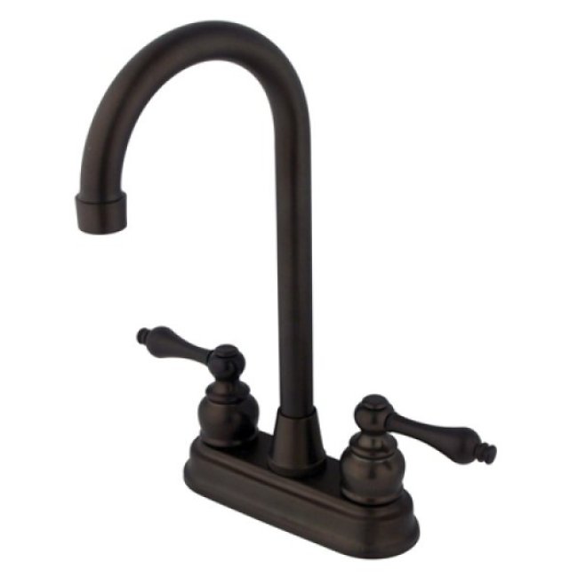 Kingston Brass Double-Handle Oil-Rubbed Bronze Bar Faucet