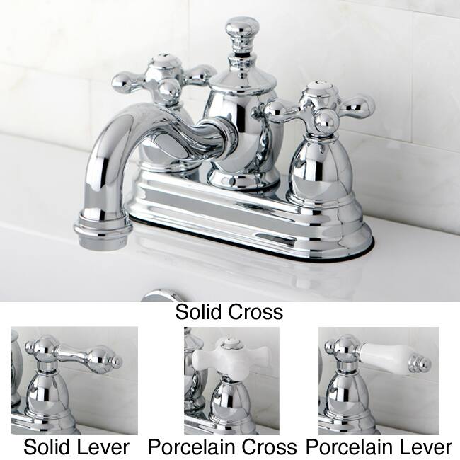 Kingston Brass Heritage 4-inch Centerset Chrome Bathroom Faucet